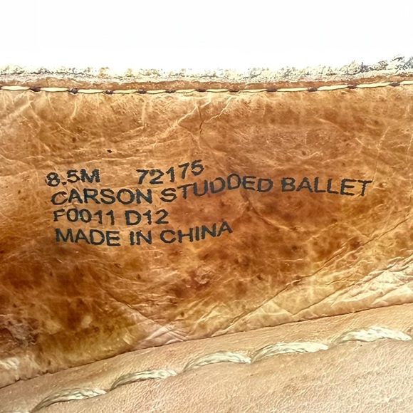 Frye Carson Studded Ballet Flat in Brown 8.5 - Picture 6 of 8